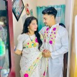 দুপিয়ান সিল্কের শাড়ি পাঞ্জাবি কাপল সেট