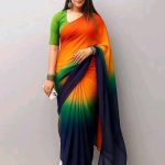 ভাইরাল রংধনু শাড়ি ব্লাউজ