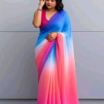 ভাইরাল রংধনু শাড়ি ব্লাউজ