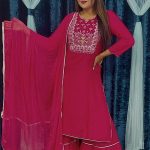 গাড়ারা থ্রি পিস এমব্রয়েডারির এর কাজ করা