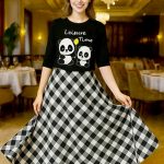 Chek skirt set
