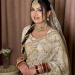 ইন্ডিয়ান জিমিচু ফেব্রিক্সের এমব্রয়ডারি জমকালো শাড়ি