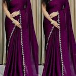 Pure Georgette saree with blouse piece
