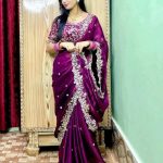 ব্লাউজ পিস সেলাই ছাড়া জিমি চু শাড়ি