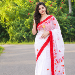 ভাইরাল সাদা রাজশাহী সিল্ক শাড়ি