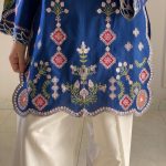 Pakistani inspired farshi salwar two piece embroidery work