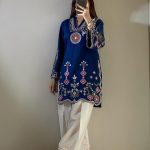 Pakistani inspired farshi salwar two piece embroidery work