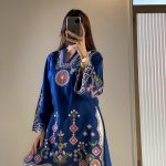 Pakistani inspired farshi salwar two piece embroidery work